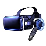 Gffeijc VR Brille Handy 3D Virtual Reality Gaming Headset mit Bluetooth Fernbedienung für 3D Filme Videospiele Spiele für iPhone 12 11 Pro Max Mini X R S 8 7 für Android Samsung 4.7-6.7' Smartp