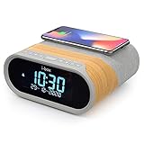 Radiowecker Digital mit Bluetooth und Wireless Charger, Radio Wecker Funkuhr DAB plus/ FM mit Qi Ladefunktion, 10W Stereo-Lautsprecher, 2x USB-Ladeanschlüsse, Headphone Anschlüsse, Funkwecker Dig