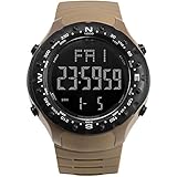 RHJK Herrenuhr, Digitale Sportuhren für Männer 5ATM wasserdichte Outdoor-Mode-Armbanduhren LED-Hintergrundbeleuchtung/Alarm/Kalender/Stoßfest/Countdown/Stoppuhr C