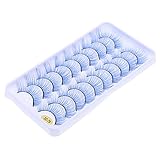 Minkissy 10 Pairs Blau Farbe Faux Feder Auge Wimpern Reusable Make- Up Falsche Wimpern Weiche Verlängerung