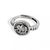 chenyueshangmao Verstellbar Stapelring Öffnen Ring Schwurring Punk Hip Hop Männer Frauen Runder Ring Elefant Ring Vintage Design Neutral Ring Für Partygeschenke Verlobung