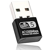 XVZ WLAN Adapter, AC1200 Dual Band WLAN Stick (USB 3.0,802.11ac,2.42GHz/300Mbit/s 5.8GHz/866Mbit/s,unterstützt Windows 10/8.1/8/7/XP,Mac OS X)