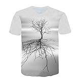 Herren 3D Druck T-Shirt Sport Rundhals Tee Kurzarm Grafik Muskelshirt Spaß Motiv Tops Oversize Kurzarmshirt für Männer Unisex Workout Fitness Basic Große Größen Pullover Stylisch Sw