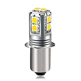 Ruiandsion P13.5S Basis LED Lampe 6-40 Volt Upgrade LED Taschenlampe 4300K Warmweiß 6V 9V 12V 18V 19,2V 24V Ersatz für Taschenlampe Taschenlaterne Arbeitslicht, unp
