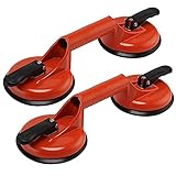 ColdShine 2pcs Aluminium Saugheber 105 Kg Glas Saugnapf Vakuumsauger Glas Aluminium Glas Doppel Saugnapf Glasheber Für Holzb