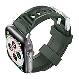 CHENPENG Silikon-Smartwatch-Armbänder kompatibel mit Apple Watch Series SE/6/5/4/3/2/1, weiches Silikon-Sport-Armband Ersatzarmband für Damen Herren,Grün,38