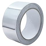 Aluminiumband Hitzebeständig Hochtemperatur Klebeband Aluminiumklebebänder Selbstklebend Wasserdicht Alu-Klebeband -20m x 50mm Hitzeschutzband zum Abdichten oder Dämmen, Leitungen, Metallreparatur usw