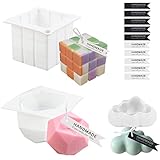 Taumie Kerzenform, Kerzenform zum Gießen, Bubble Cube Ball Harz Kerze, Kerzen Silikonform 3D zum Gießen, Handgemachte Sojawachs Kerzenform, für Handwerk Ornamente, DIY Duftk