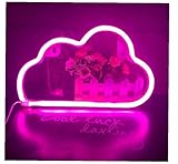 asdfwe Led Neon Light Pink Cloud Neonzeichen Schöne Nachtlicht Für Weihnachten Geburtstags-Party Wohnzimmer Hochzeit Dek