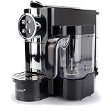 Aureo All in One Kaffeekapselmaschine mit Milchaufschäumer für Kapseln I 19 bar - 650ml Wassertank 1145 Watt I Kapselmaschine mit Kapsel Sammelb