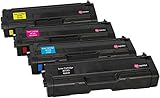 4er Set Premium Toner kompatibel für Ricoh SPC250DN SPC250DNw SPC250SF | Schwarz 2.000 Seiten & Color je 1.600 S