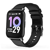 Smartwatches für Herren Damen 1,65 Zoll Touchscreen Fitness Smartwatch Tracker IP68 wasserdichte Tracker-Uhr mit Pulsuhr und Schlafmonitor, Schrittzähler Sport Laufuhr für Android und iOS