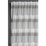 GARDINIA Vorhang mit verdeckten Schlaufen und Gardinenband, Etamine, Grau, 140 x 175