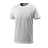 Mascot Calais T-Shirt Große Farbauswahl | Weiche Baumwolle | Runder Halsausschnitt | Strapazierfähig | Moderne Passform Öko-TEX Schadstoffgeprüft Pflegeleicht (L, Weiß)