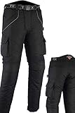 TEXPEED Motorradhose mit Protektoren - Wasserdicht - Textil - Cordura - Schwarz - Alle Größ