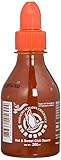 FLYING GOOSE Sriracha scharfe Chilisauce - scharf & süß, orange Kappe, Würzsauce aus Thailand, 1er Pack (1 x 200 ml)