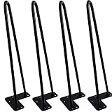 Haarnadel Tischbein, Möbelbeine Metallfüße Schwarz Tischbeine Metall 30cm Beine für Möbel Hairpin Legs Metall Beine Couchtisch Kommodenfüße Möbelfüße für Esstisch Couchtisch Schreibtisch Arb