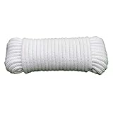 Schnüre yanxiaoping Mehrzweck-festes Geflochtenes Seil, Durchmesser 6/8 / 10mm Weiß 100m Outdoorzelt Seil Geflochtenes Seilbindungsseil (Size : 8mm)