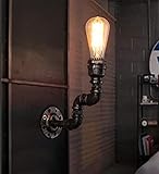 Single-Head-Wasser-Rohrwand-Luftsleuchte, Bronze-Retro-industrielle Wandmontage-Lampe, Restaurant Loft Bar E27 Beleuchtungsdek