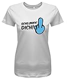 Jayess Schlumpf Dich Mittelfinger - Damen T-Shirt in Weiss by Gr. L