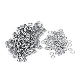 100 stücke 5mm Metall Ösen Nieten Ösen mit Unterlegscheiben für Leder Handwerk Karte Dekoration(Silber)