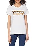 Levi's Damen The Perfect Tee T-Shirt, Hsmk Powder Print (Gold) White ,S