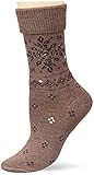 Tommy Hilfiger Womens Folk Women's Boot Classic Sock, Brown, 35/38