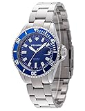 Yves Camani Herrenuhr Quarz Edelstahlgehäuse Edelstahlarmband Mineralglas ANWEN blau/Silber YC1065-C
