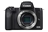 Canon EOS M50 Systemkamera spiegellos Gehäuse Body (24,1 MP, dreh- und schwenkbares 7,5 cm (3 Zoll) Touchscreen LCD, Display, APS-C CMOS-Sensor, Digic 8, 4K Video, OLED EVF, WLAN, Bluetooth), schw