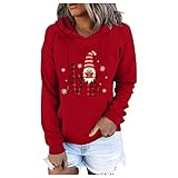 Sumeiwilly Sweatshirt-Oberteil Damen Weihnachten Lässiges Freizeitpullover Rundhals Casual Oberteile-pullover Elegant Lose Langarmshirt Herbst und Winter Basic Streetw