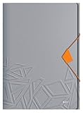 Leitz Urban Chic Eckspannermappe für bis zu 150 Blatt in A4 Format, Gummibandverschluss, Kunststoff, Grau, 46490088