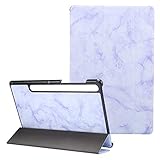 APOLL Marmor Hülle für Samsung Galaxy Tab S7 Plus 12,4 Zoll (2020 Version) SM-T970/T975, Trifold Stand Anti-Scratch Leichte Hard PC Back Schutzhülle Case für Samsung Tab S7 Plus, Marmor L