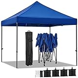 Yaheetech Pavillon 3x3m Gartenpavillon wasserdicht, Partyzelt, Pop-Up Festzelt, Gartenzelt höhenverstellbar, Tragetasche mit 2 Rollen für Hochzeit/Camping/Garten/F