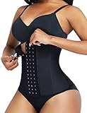 FeelinGirl Damen Korsage Korsett Shapewear Waist Cincher Taillenmieder Shapewear Unterbrust Korsett Cincher Shaper Body Schwarz M