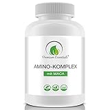 Amino-Komplex + Maca, 300 Tabletten á 1000mg (Vegan), Alle 18 Aminosäuren inkl. aller 8 essentiellen Aminosäuren, ergänzt mit Maca, Muskelaufbau und E