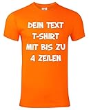 T-Shirt Bedrucken mit dem Amazon Tshirt Designer. T-Shirt selber gestalten. T-Shirt Druck. T-Shirt mit Wunschtext. T Shirts sind Ökotex-100 Zertifiziert. - Orange XL