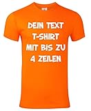 T-Shirt Bedrucken mit dem Amazon Tshirt Designer. T-Shirt selber gestalten. T-Shirt Druck. T-Shirt mit Wunschtext. T Shirts sind Ökotex-100 Zertifiziert. - Orange XL