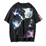The Ghoul of Tokyo T-Shirt Brief Print Männer Frauen Mode Baumwolle Übergroße T-Shirts Junge Hip Hop T-Shirts Tops Schwarze Kleidung Streetw