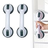 YRHome 2X Badewannengriff Duschgriff Badewanne Haltegriff Sauggriff Badezimmer Extra Starker Saugnapf ohne Bohren für Dusche, Badewanne, WC, S