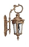 Veranda -Lampe Wandleuchten im Freien Wandleuchten europäische wasserdichte Wandmontage Wand Montagehalterung Lichtwandlampe Glas Schatten Außenpreis E27 Veranda (Farbe: alte Kupferfarbe)