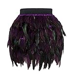 Lenfesh Minirock Schwarz Tutu Damenrock Tüllrock Ballet Tanzkleid Unterkleid Cosplay Weihnachten Santa Halloween Kunstpelz Feder Eine Linie Cosplay Minirock Bubble Tanzkleid Rock