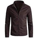 SJLMP Herren Steppjacke mit Reißverschluss Schmale Jacke Herren Bomberjacke Übergangsjacke Leichte Jacke mit Kapuze Freizeitjacke Army Field Jacket Arbeitsjack