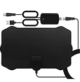 Digitale TV Antennen Indoor, 50-100KM Freeview Antenne HDTV Verstärker, DVB-T Antenne für 1080P 4K Kostenlose TV-Kanäle, mit 3M Koaxialkab