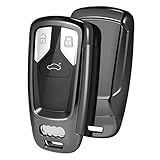OATSBASF Autoschlüssel Hülle kompatibel mit Audi A4L A6L A8 Q5 Q7 TTS TT,Seat 3-Tasten Schlüsselhülle Cover TPU Schlüsselbox (Schwarz)