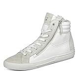 Paul Green 5060 Damen Schnürschuh Leder rutschhemmend flexibel Frotteefutter Uni, Groesse 40 1/2, weiß