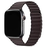 AIYIRUO Lederarmband Kompatibel mit Apple Watch Armband Magnetisch 42mm 44mm 38mm 40mm Upgrade Ersatzarmbänder mit starkem Magnetverschluss Kompatibel mit iWatch Serie 6/5/4/3/2/1,SE