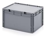 Eurobehälter-Eurobox 60 x 40 x 33,5 cm mit Scharnierdeckel inkl. gratis Zollstock