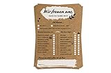 Hochzeitsspiel Karton Version II - 52 Vintage Postkarten mit Fragen - Hochzeitsgeschenk und kreative Alternative zum Gästebuch - Ein Jahr lang jede Woche eine Karte - von Sophies Kartenw