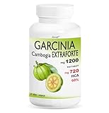 GARCINIA CAMBOGIA EXTRAFORTE 1200mg pro Tablette - 60 Tabletten - 100% PURE (720mg HCA pro Tablette) 100% NATURAL Fat Burner/Nervöser Hunger) ITALIENISCHES PRODUKT