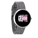 X-WATCH 54048 SIONA COLOR FIT Farb-TFT Damen Smartwatch, Activity Tracker für Android und Apple iOS Helles silb